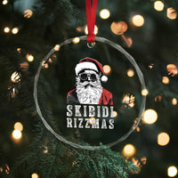 Funny Xmas Santa Crystal Glass Ornament Skibidi Rizzmas Cool Charisma Rizz Santa Claus TS11