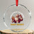 Funny Xmas Santa Crystal Glass Ornament Xmas Calories Don't Count Pizza Wine - Wonder Print Shop