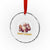 Funny Xmas Santa Crystal Glass Ornament Xmas Calories Don't Count Pizza Wine - Wonder Print Shop
