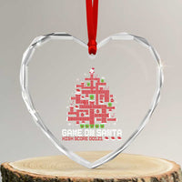 Funny Xmas Santa Gamers Heart Crystal Glass Ornament Game On Santa Chimney Xmas Tree - Wonder Print Shop