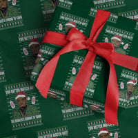 Funny Xmas Sarcastic Diddy Wrapping Paper Roll You Better Watch Out The Diddler Coming To Town
