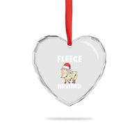 Funny Xmas Sheep Heart Crystal Glass Ornament Fleece Navidad Feliz Spanish Merry Xmas - Wonder Print Shop