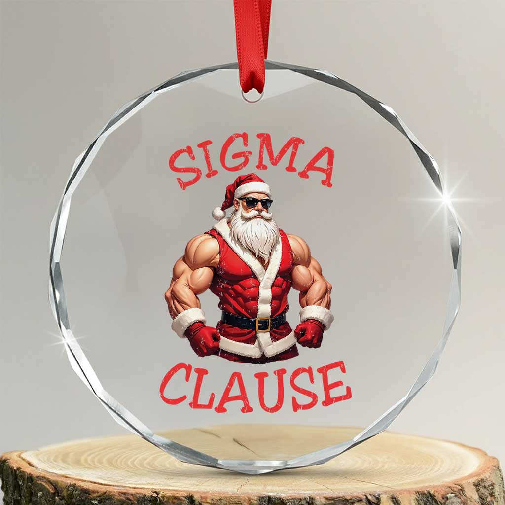 Funny Xmas Sigma Claus Crystal Glass Ornament TS09