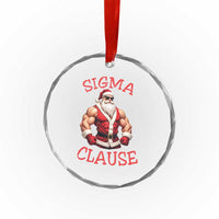 Funny Xmas Sigma Claus Crystal Glass Ornament TS09