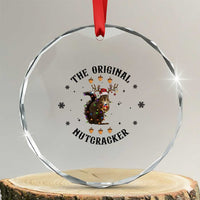 Funny Xmas Squirrel Crystal Glass Ornament The Original Nutcracker Snowflake Santa Hat TS11