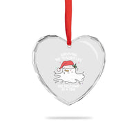 Funny Xmas Teacher Heart Crystal Glass Ornament Surviving The Teacher Life One Meltdown At A Time - Wonder Print Shop