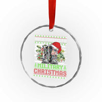 Funny Xmas Veteran Crystal Glass Ornament Have Yourself A Military Christmas TS09