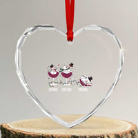 Funny Xmas Wine Heart Crystal Glass Ornament Drink Drank Drunk Snowman Xmas - Wonder Print Shop
