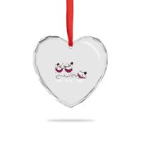Funny Xmas Wine Heart Crystal Glass Ornament Drink Drank Drunk Snowman Xmas - Wonder Print Shop
