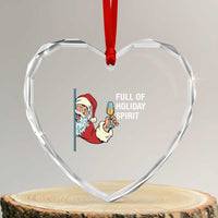 Funny Xmas Wine Heart Crystal Glass Ornament Full Of Holiday Spirit Santa - Wonder Print Shop