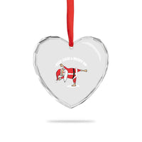 Funny Xmas Yoga Heart Crystal Glass Ornament Keep Calm And Merry On - Wonder Print Shop