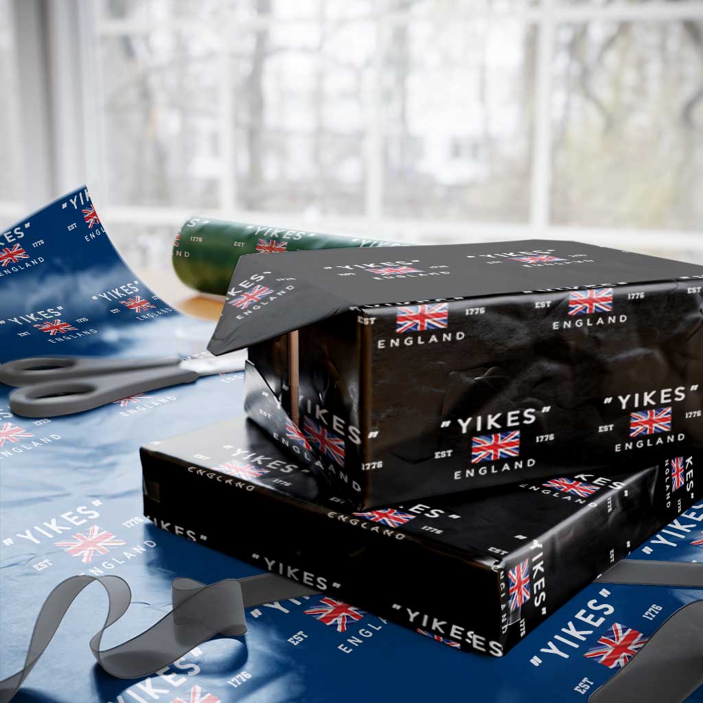 Funny Yikes England 1776 Wrapping Paper Roll 4th Of July USA Union Jack Flag - Wonder Print Shop