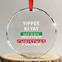 Funny Yippee Ki Yay Merry Xmas Crystal Glass Ornament Xmas Nakatomi Plaza TS11