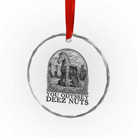 Funny You Odyssey Deez Nuts Trojan Horse Crystal Glass Ornament Ancient Greek History Gift