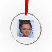 Funny You Rushed Through Your Test Doll Face Meme Crystal Glass Ornament Teacher Reaction Humor Testing Day