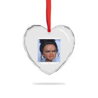 Funny You Rushed Through Your Test Doll Face Meme Heart Crystal Glass Ornament Teacher Reaction Humor Testing Day