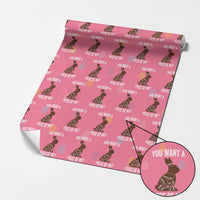 Funny You Want A Piece Of Me Wrapping Paper Roll Chocolate Easter Bunny
