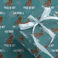 Funny You Want A Piece Of Me Wrapping Paper Roll Chocolate Easter Bunny