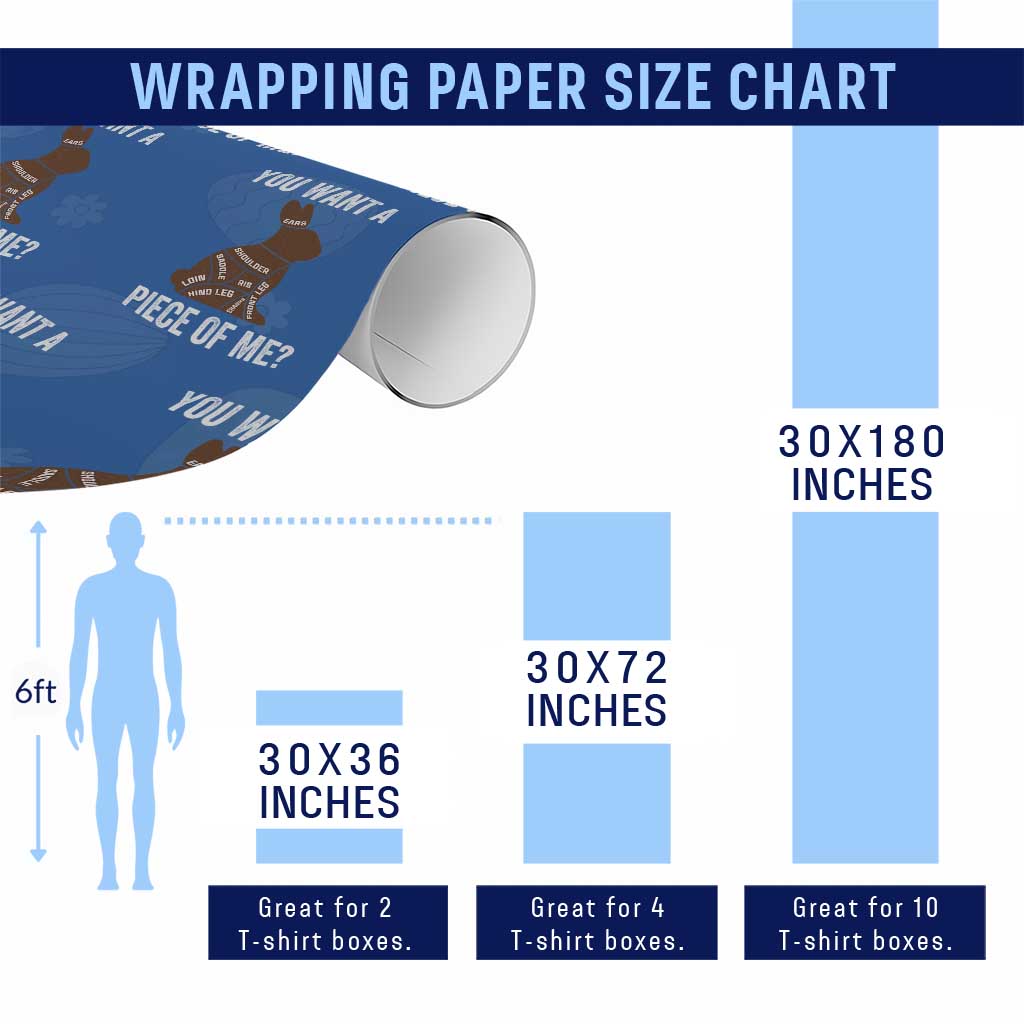 Funny You Want A Piece Of Me Wrapping Paper Roll Chocolate Easter Bunny