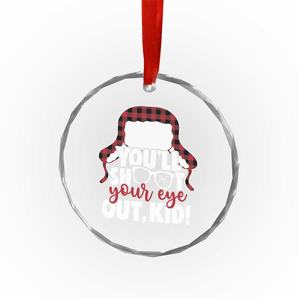 Funny You Will Shoot Your Eye Out Kid Crystal Glass Ornament Christmas Movie Glasses Hat - Wonder Print Shop