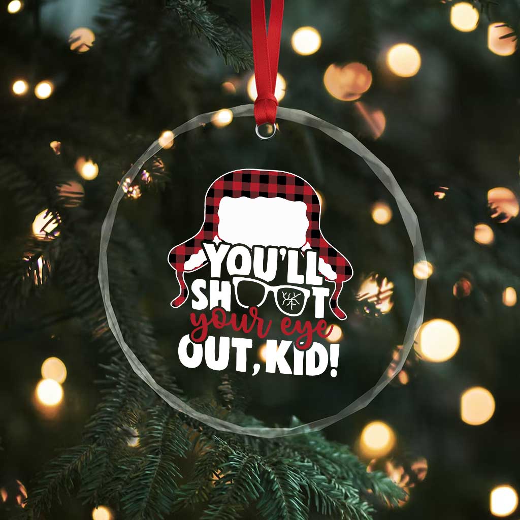 Funny You Will Shoot Your Eye Out Kid Crystal Glass Ornament Christmas Movie Glasses Hat - Wonder Print Shop