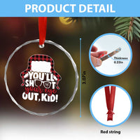 Funny You Will Shoot Your Eye Out Kid Crystal Glass Ornament Christmas Movie Glasses Hat - Wonder Print Shop