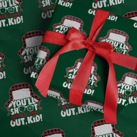 Funny You Will Shoot Your Eye Out Kid Wrapping Paper Roll Christmas Movie Glasses Hat - Wonder Print Shop