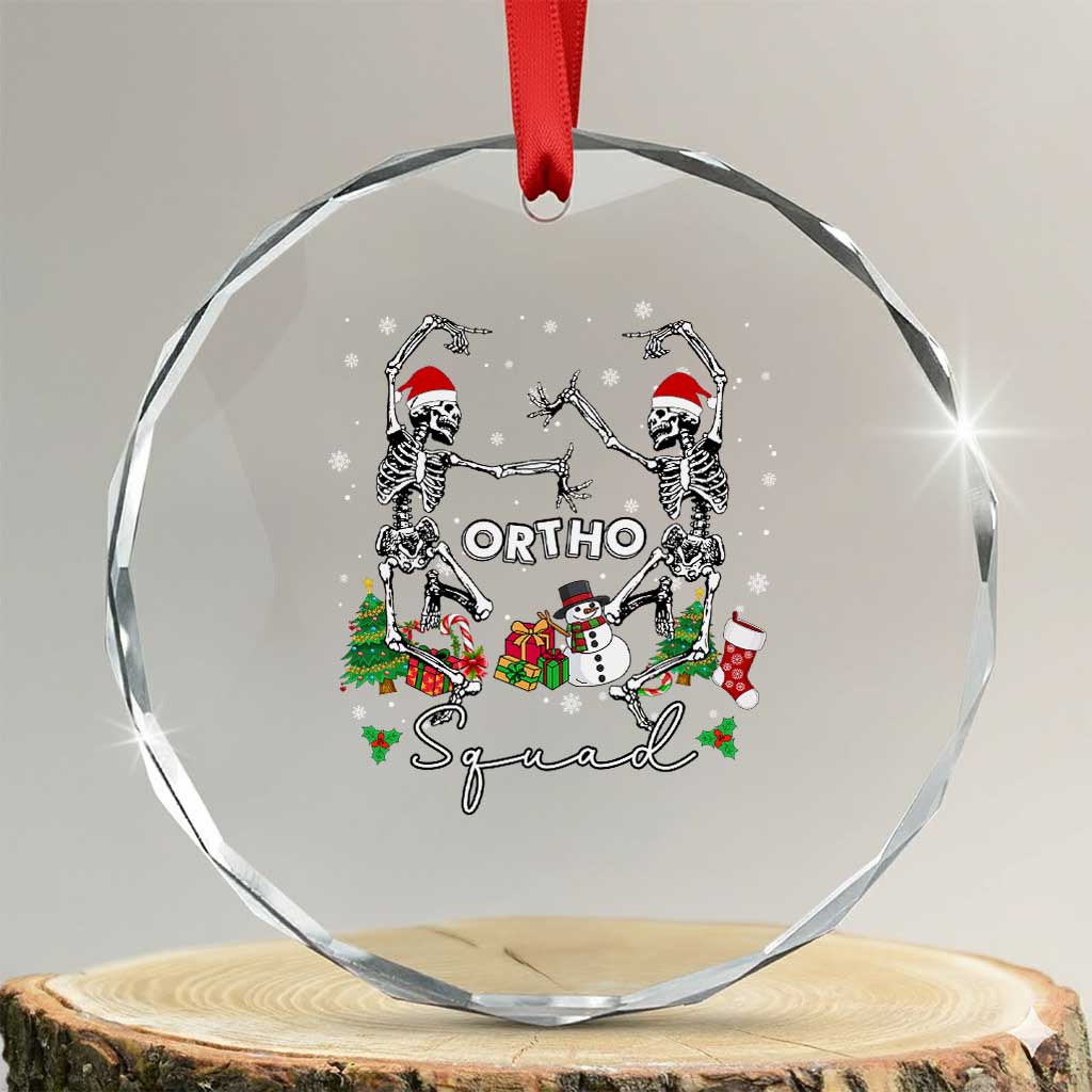 FunnyXmas Nurse Crystal Glass Ornament Ortho Squad Dancing Skeleton Orthopedics PICU Icu Nurse Rn Crew TS10