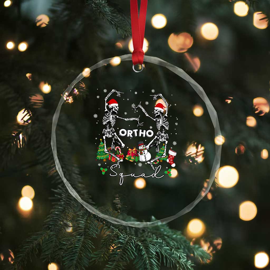 FunnyXmas Nurse Crystal Glass Ornament Ortho Squad Dancing Skeleton Orthopedics PICU Icu Nurse Rn Crew TS10