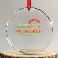 Fur Dad The Man The Myth The Snack Dealer Crystal Glass Ornament Dog Fathers Day