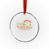 Fur Dad The Man The Myth The Snack Dealer Crystal Glass Ornament Dog Fathers Day