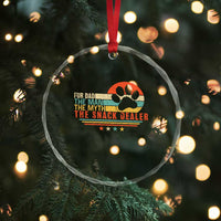 Fur Dad The Man The Myth The Snack Dealer Crystal Glass Ornament Dog Fathers Day