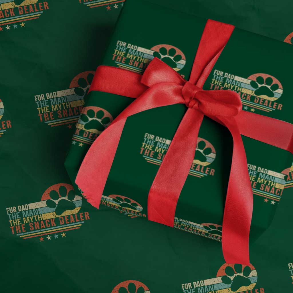 Fur Dad The Man The Myth The Snack Dealer Wrapping Paper Roll Dog Fathers Day