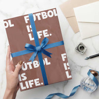 Futbol is Life Wrapping Paper Roll Funny Soccer Gift For Football Players Fans