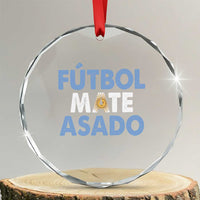 Futbol Mate Asado Argentina Soccer Fan Crystal Glass Ornament Argentinian Flag Pride Vintage Football Lovers