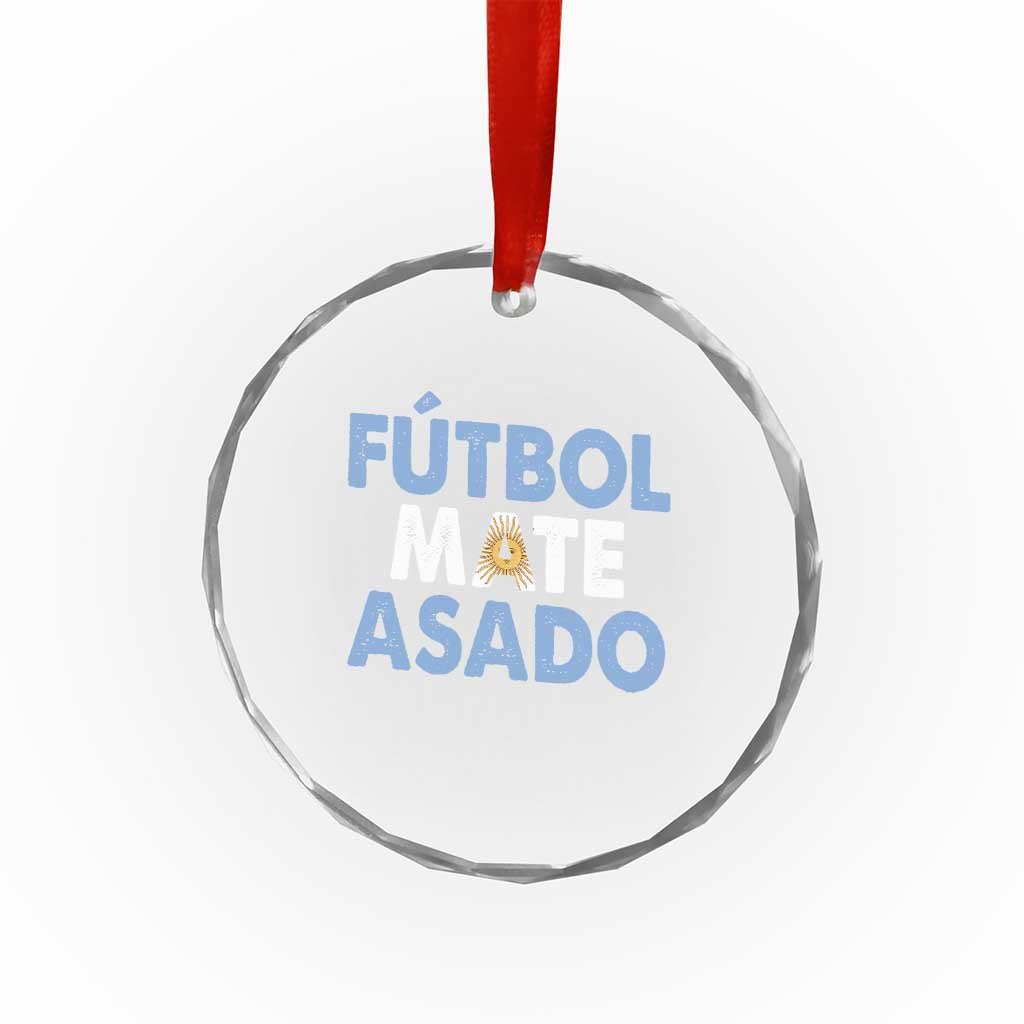 Futbol Mate Asado Argentina Soccer Fan Crystal Glass Ornament Argentinian Flag Pride Vintage Football Lovers