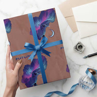Future Dusk Lunar Orbit 2026 Wrapping Paper Roll Cosmic Nebula Astronaut n Satellite Space Exploration