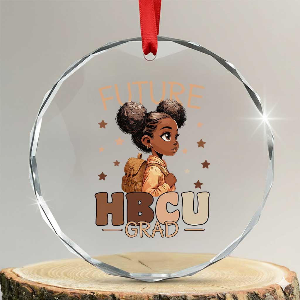 Future HBCU Grad Black Girl Crystal Glass Ornament College Bound Pride Black Excellence Supporters
