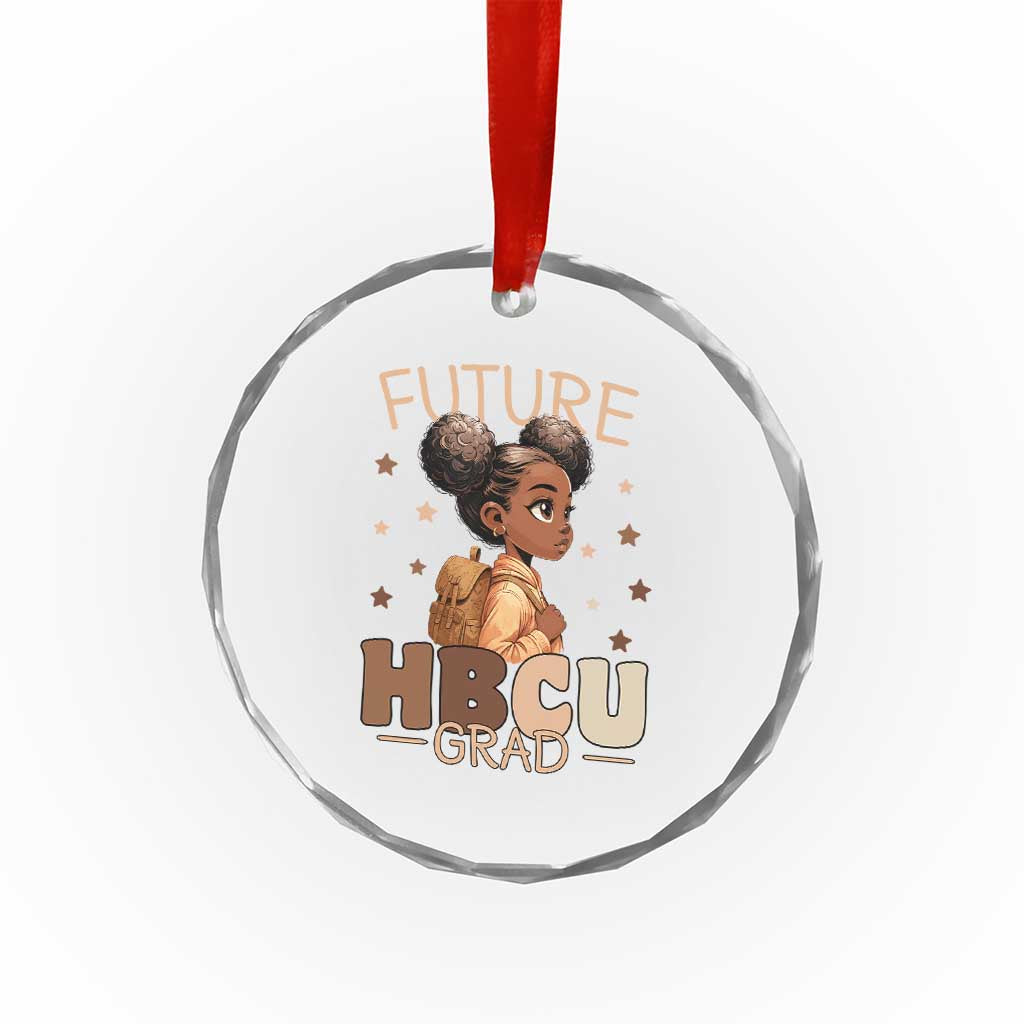 Future HBCU Grad Black Girl Crystal Glass Ornament College Bound Pride Black Excellence Supporters