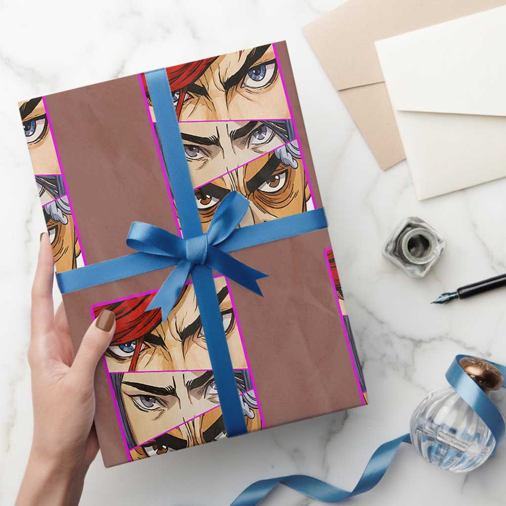 Futuristic Legends Anime Eyes Wrapping Paper Roll Gift For League Gamer Fans - Wonder Print Shop