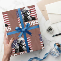 G Dubs George Washington Funny 4th Of July Wrapping Paper Roll Vintage American Flag