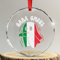 Gabagool Ghost Italian Crystal Glass Ornament Funny Halloween Costume Gaba Ghoul Pun - Wonder Print Shop
