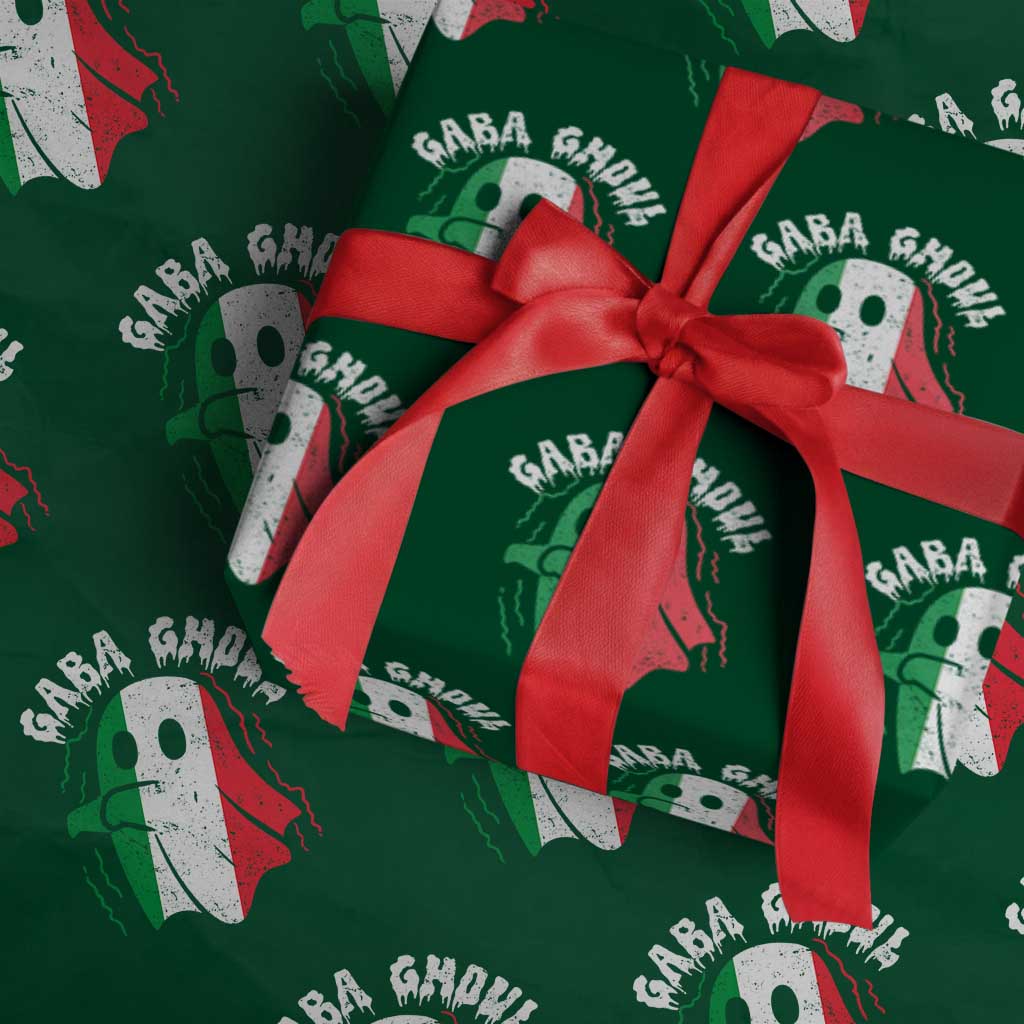 Gabagool Ghost Italian Wrapping Paper Roll Funny Halloween Costume Gaba Ghoul Pun - Wonder Print Shop