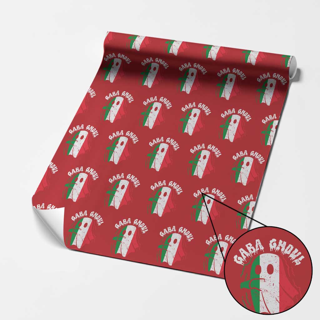 Gabagool Ghost Italian Wrapping Paper Roll Funny Halloween Costume Gaba Ghoul Pun - Wonder Print Shop