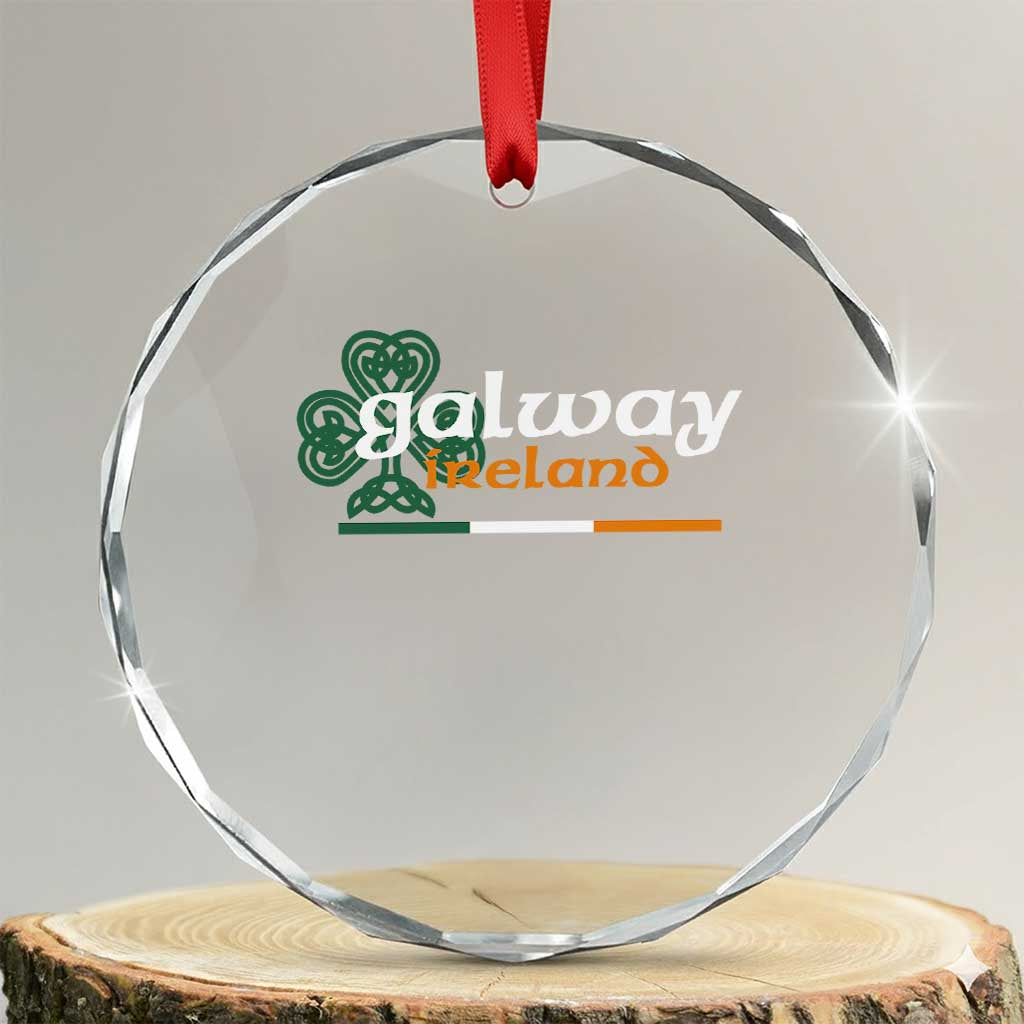 Galway Ireland Crystal Glass Ornament Irish City Souvenir St Patricks Day Celtic Shamrock