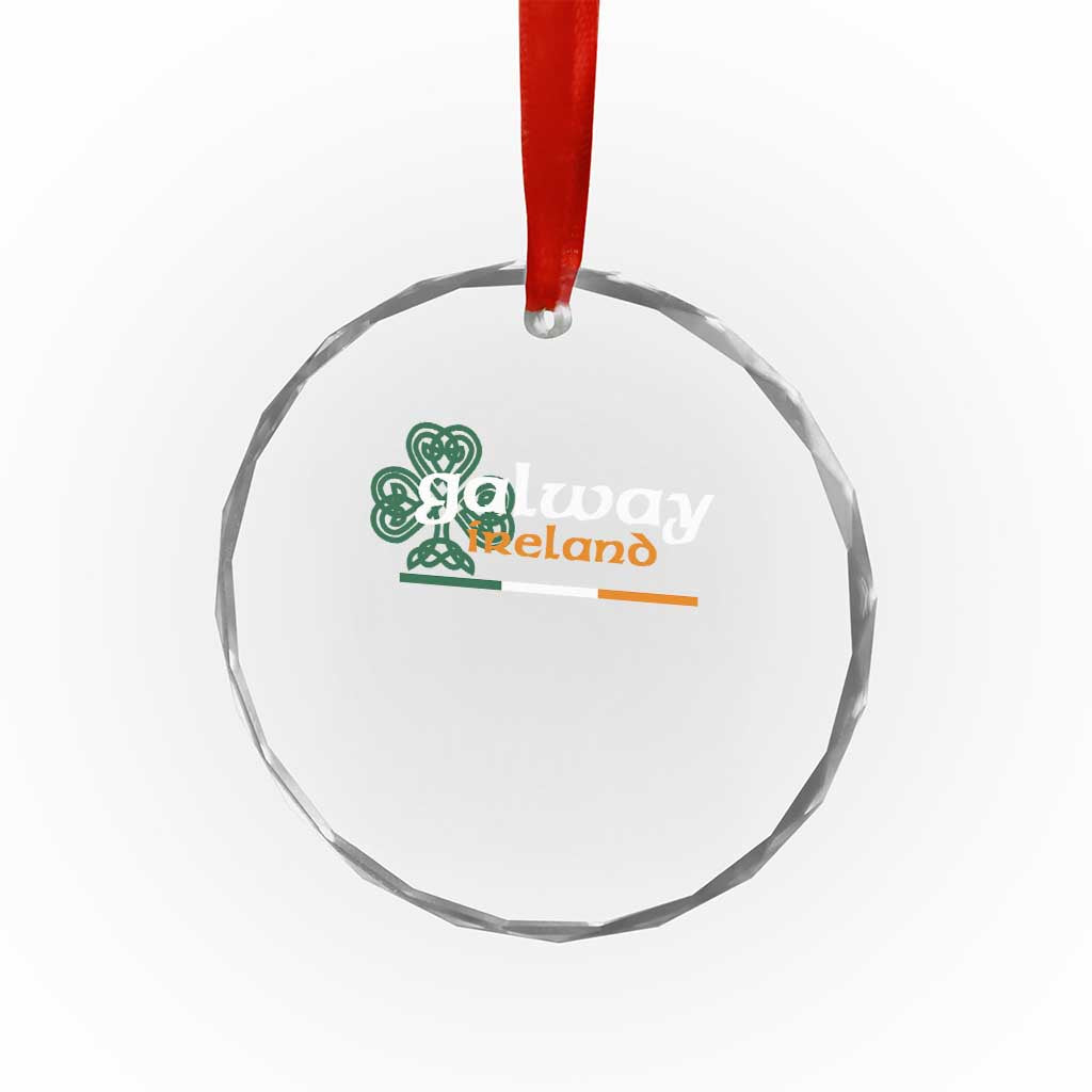 Galway Ireland Crystal Glass Ornament Irish City Souvenir St Patricks Day Celtic Shamrock