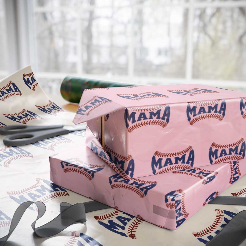 Game Day Baseball Mama Wrapping Paper Roll Proud Mom Gift
