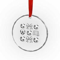 Game Day Coquette Aesthetic Crystal Glass Ornament Soccer Mom Gifts