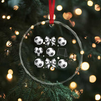 Game Day Coquette Aesthetic Crystal Glass Ornament Soccer Mom Gifts