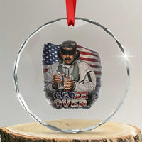 Game Over Maduro Dictator Crystal Glass Ornament Political Justice American Flag Politics Satire - Wonder Print Shop
